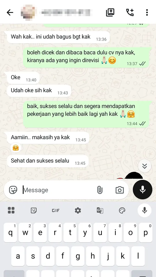 WhatsApp Testimonial 5